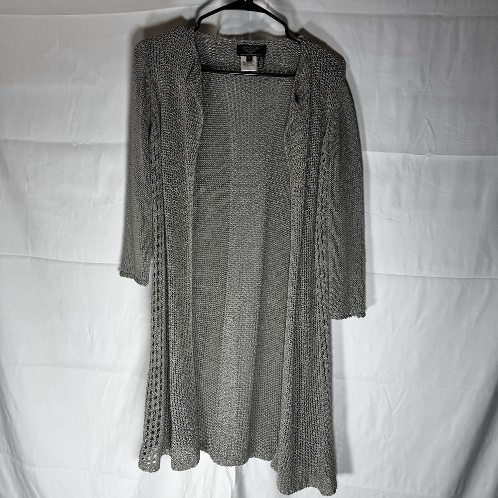 Angel Apparel Green Knitted 3/4 Sleeve Cardigan Duster Size Small